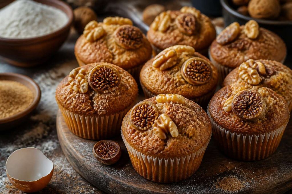 Recette de muffins aux figues et aux noix