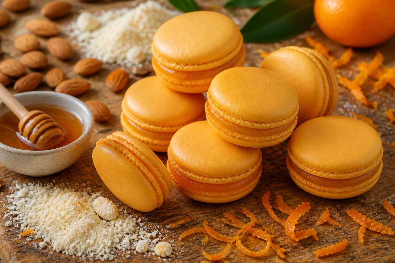 Recette de macarons Kallisté au miel et aux agrumes