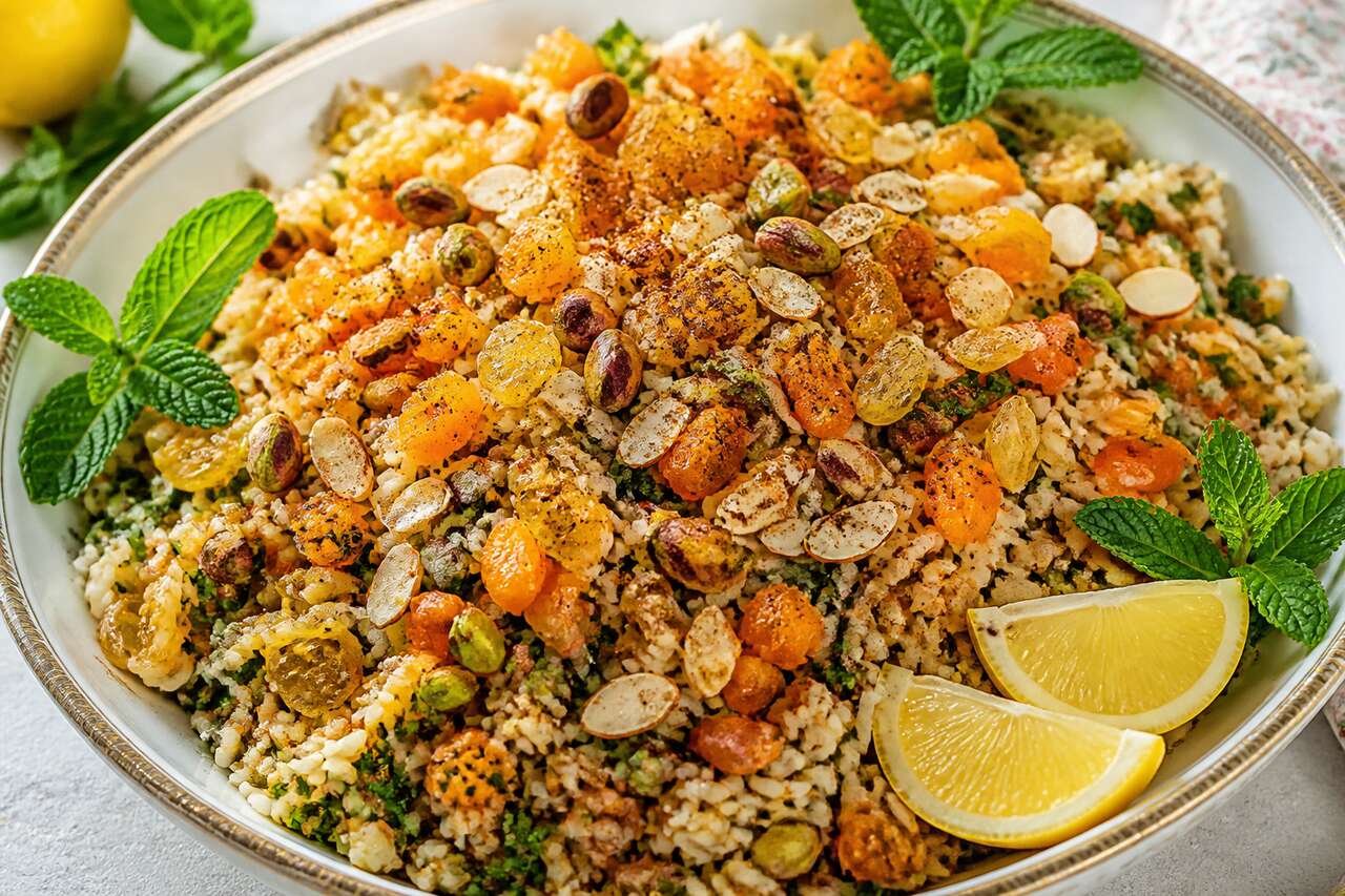 Taboulé gourmand au boulghour, riz, lentilles et fruits secs
