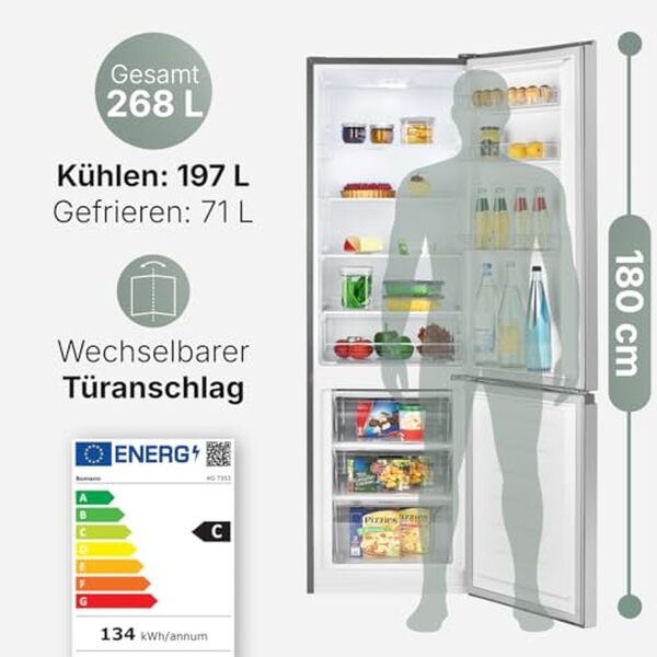 Découvrez notre test complet du réfrigérateur-congélateur Bomann KG7353 en inox : consommation énergétique, capacité de stockage et fiabilité.