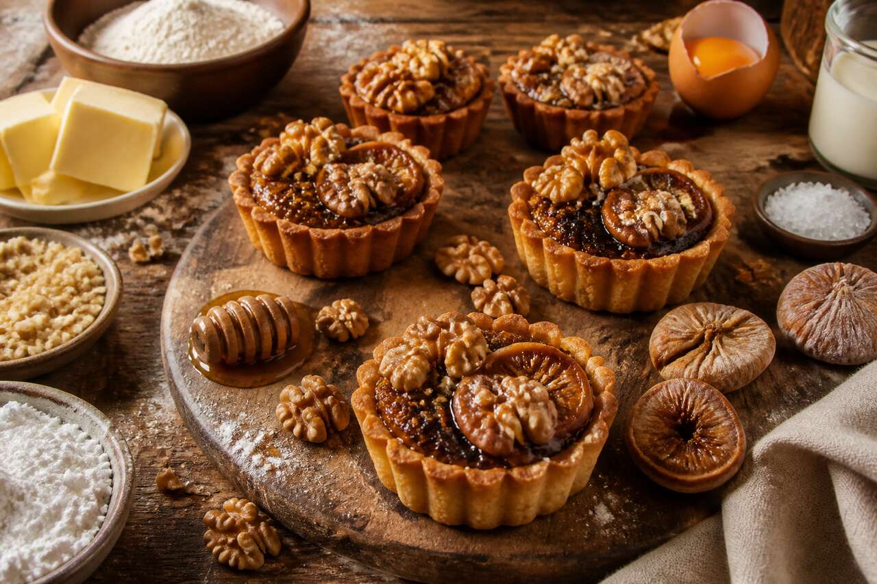 Recette de tartelettes figues et noix