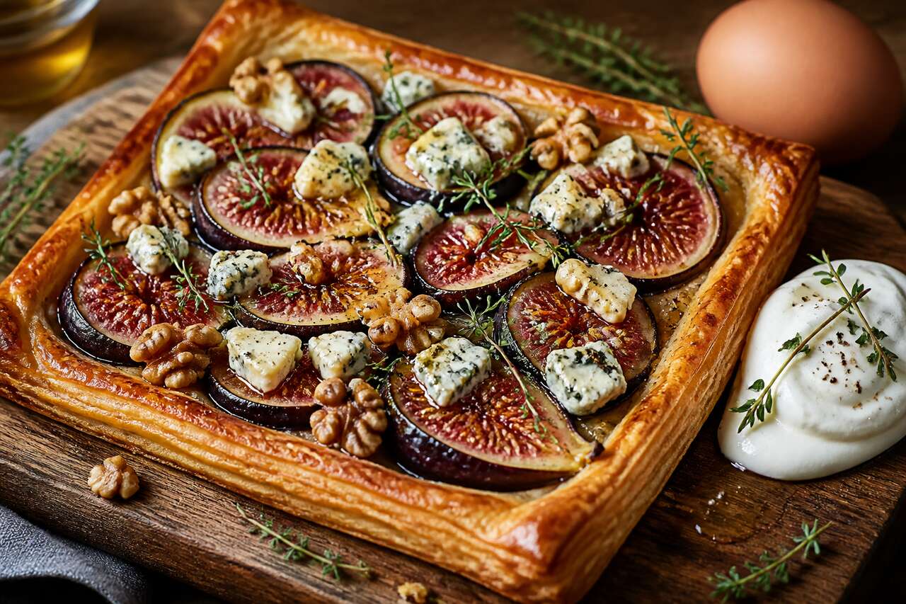Tarte feuilletée aux figues et Roquefort : une recette gourmande