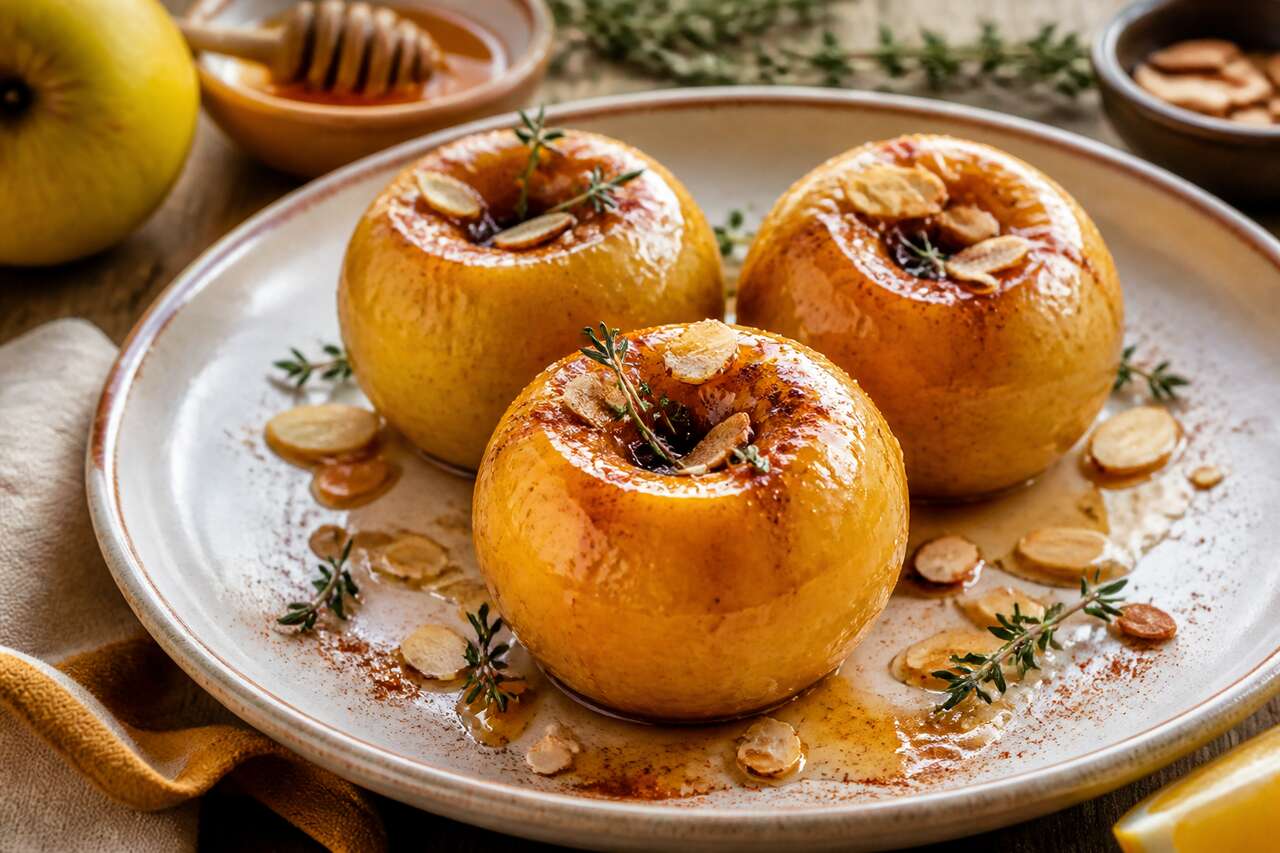 Recette de pommes au miel de thym