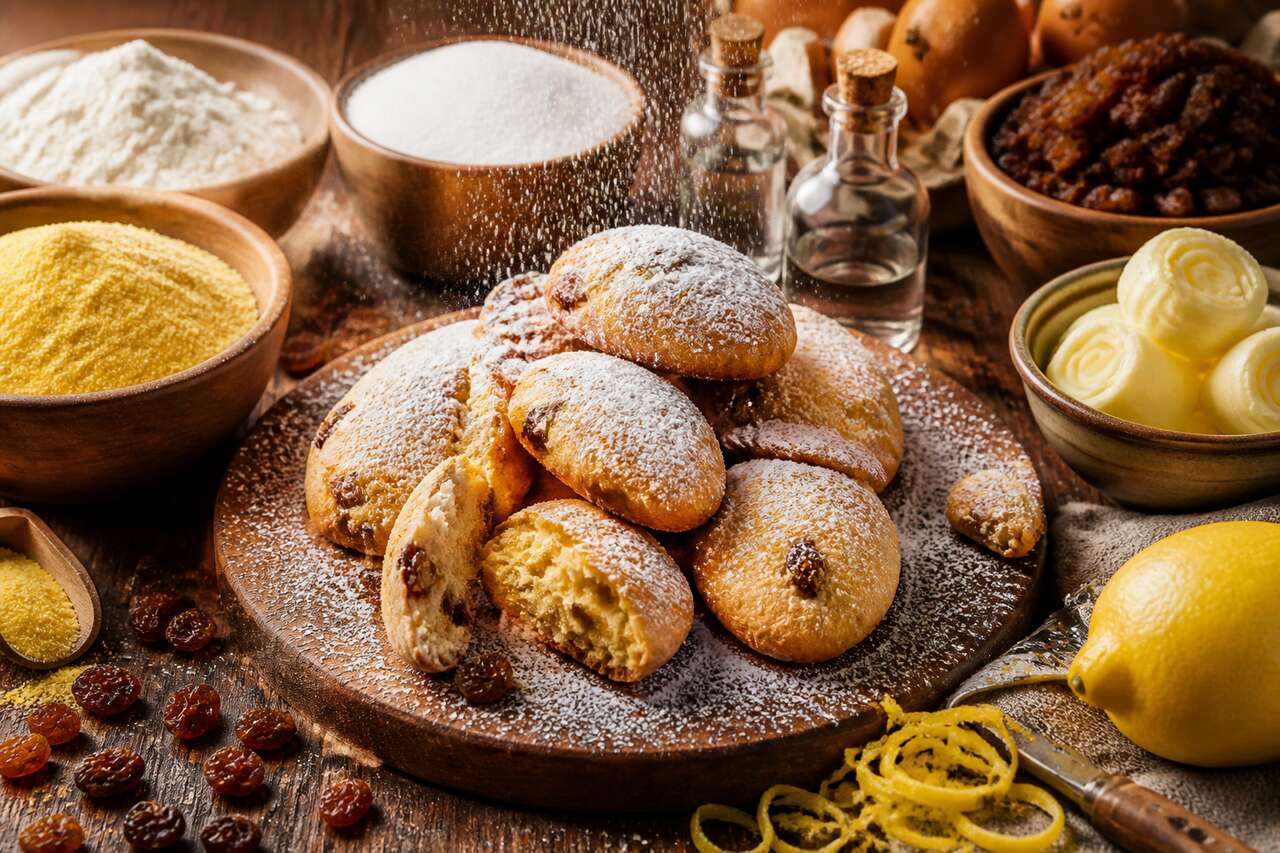 Zaeti : biscuits vénitiens aux raisins secs et farine de maïs