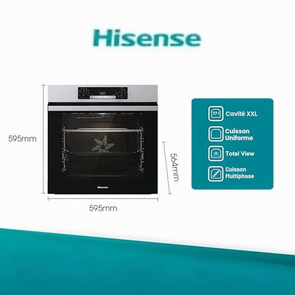 Découvrez notre test complet du four Hisense BI62216AX avec airfry et fonction pizza jusqu'à 300 °C. Avis détaillé sur ce four multifonction XXL haute performance. 