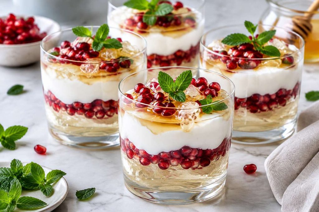 Verrines grenade et thé blanc : recette facile et rafraîchissante