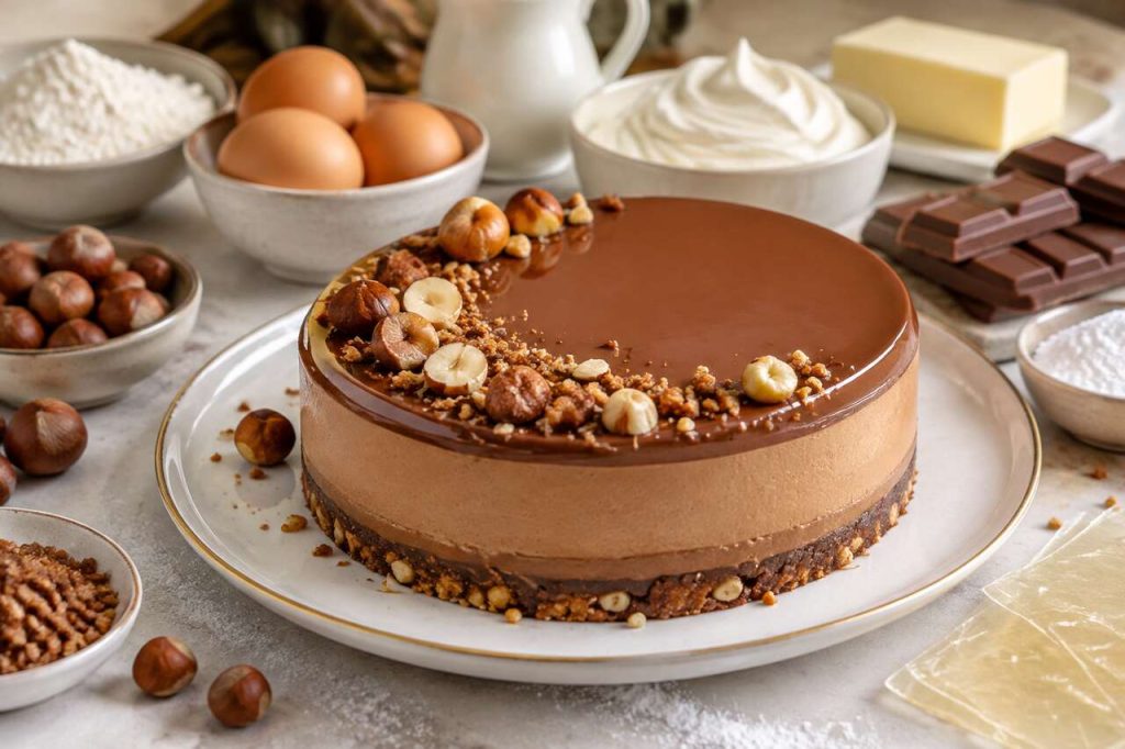 Recette d'entremets aux noisettes