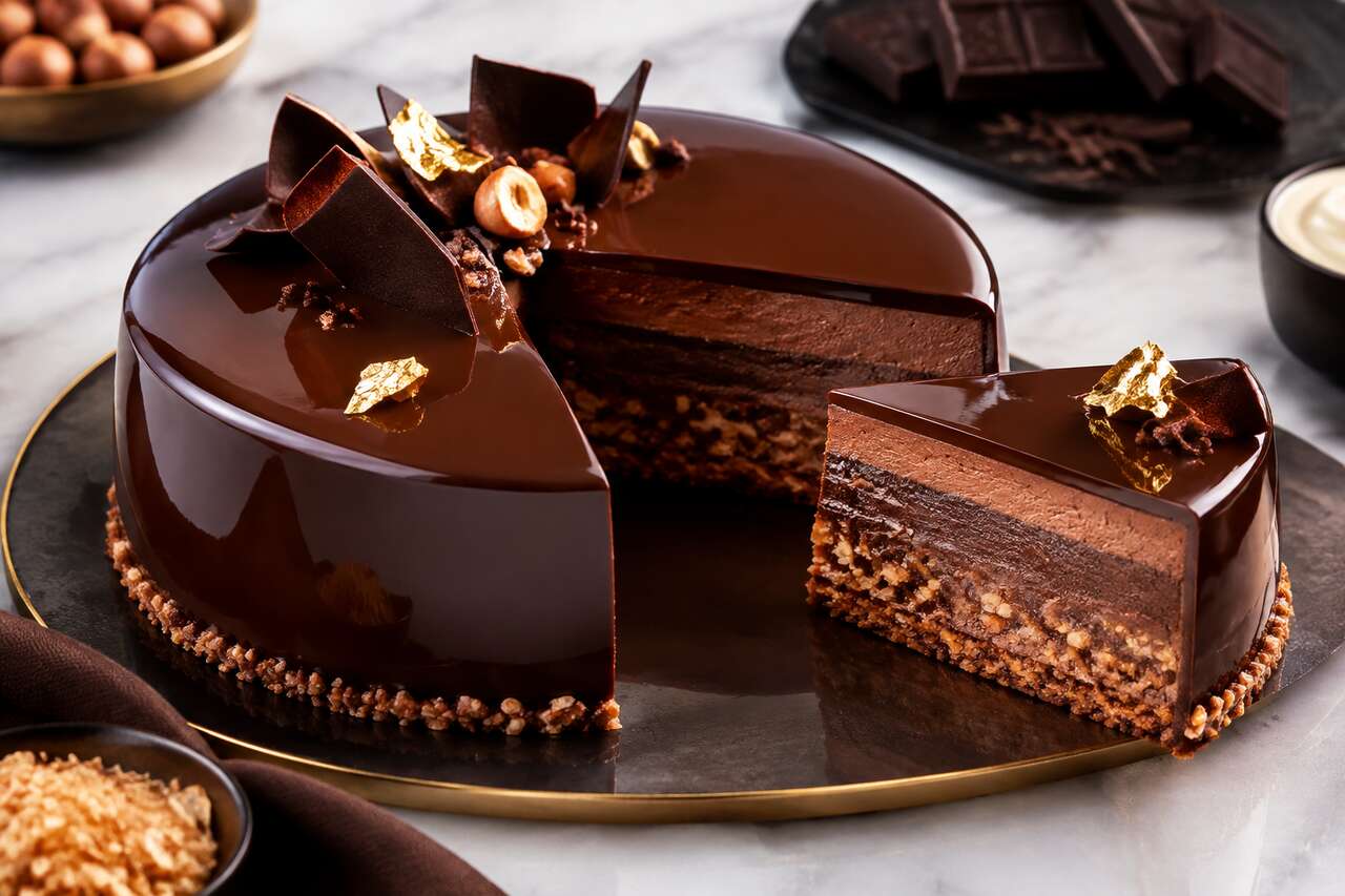 Recette d'entremets au chocolat Valrhona