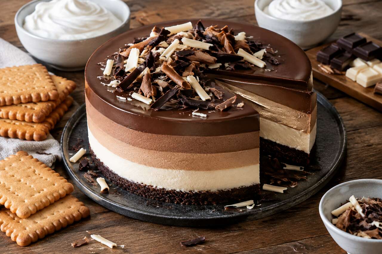 Recette d'entremets 3 chocolats