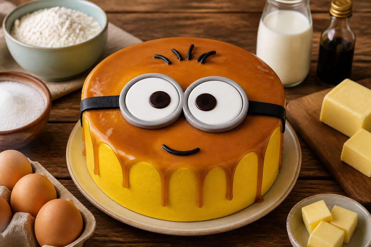 Le gâteau Minion au caramel : recette facile et gourmande