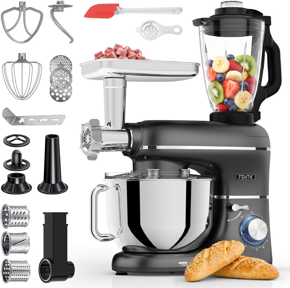 Test du robot pâtissier Fentic 2000W : puissance et polyvalence en cuisine