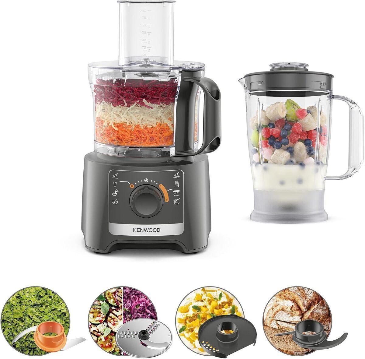 Test Kenwood MultiPro Compact FDP31.170GY : robot culinaire compact et puissant