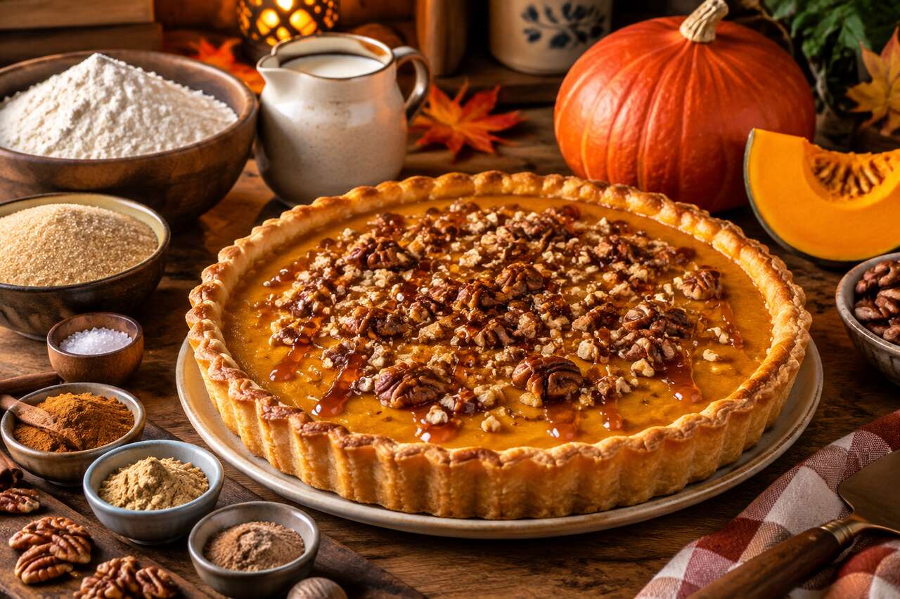 Tarte au potiron et sirop d'érable : recette gourmande et automnale