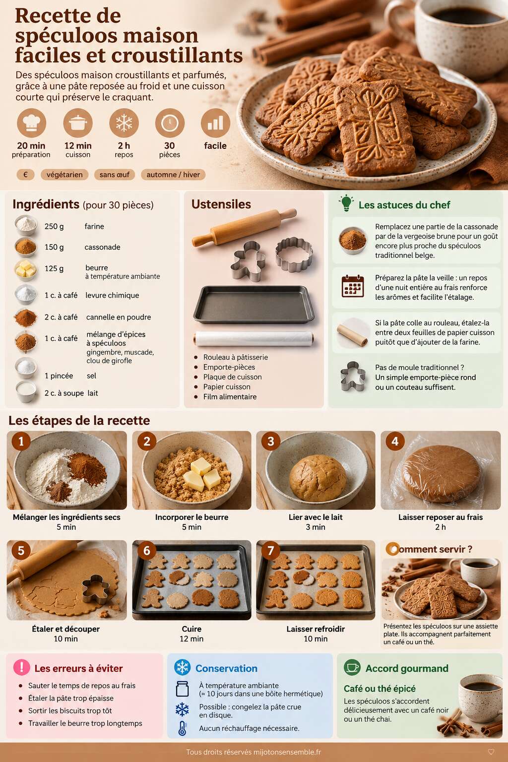 Fiche recette Recette de sp&eacute;culoos maison faciles et croustillants