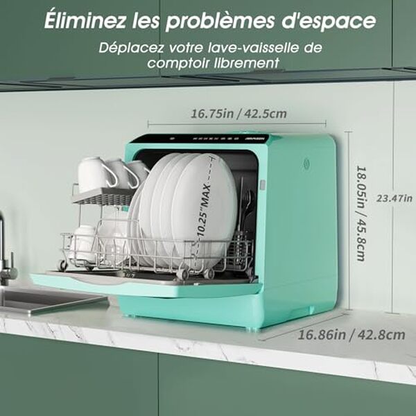 Découvrez notre test du mini lave-vaisselle Airmsen : performances, efficacité énergétique et design compact pour petits espaces. Avis complet et détaillé.