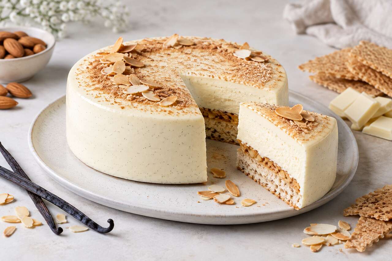 Recette d'entremets vanille et amandes