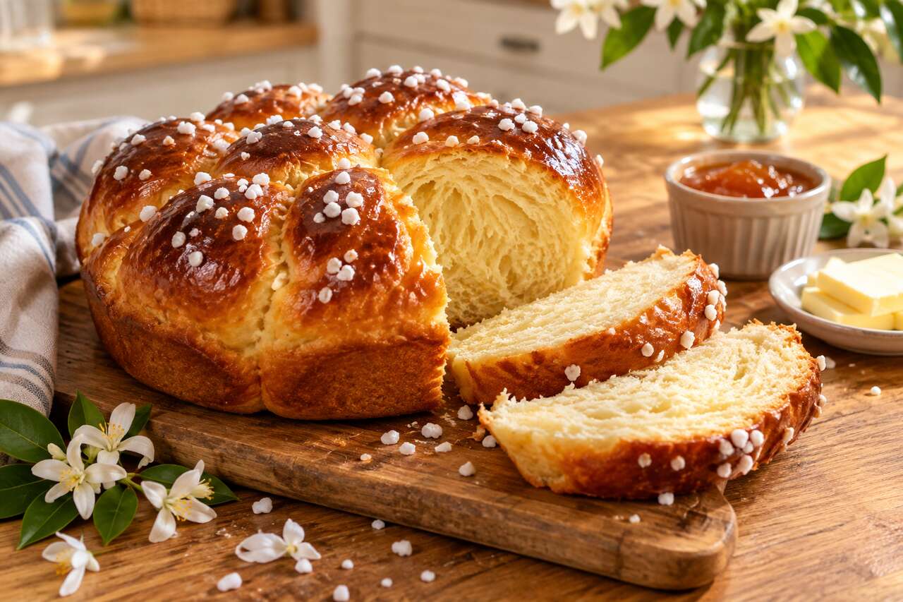 Recette de brioche à la fleur d'oranger moelleuse et parfumée
