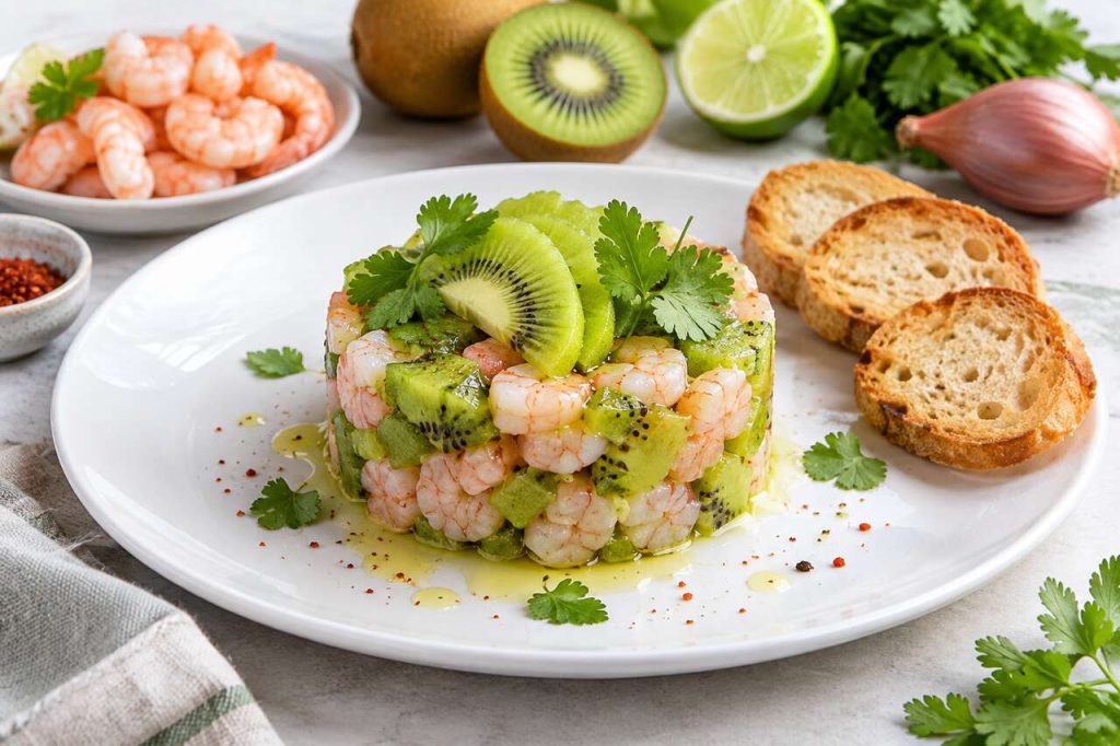 Tartare de crevettes et kiwi : une recette gourmande et exotique