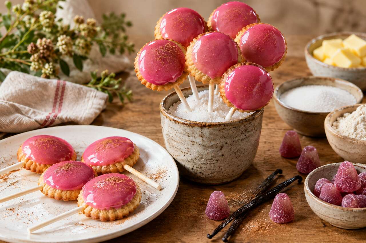 Recette de galettes sucettes aux cuberdons, vanille et cannelle