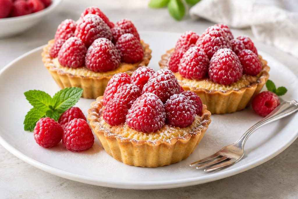 Tartelettes moelleuses aux framboises et quatre-quarts : une recette gourmande
