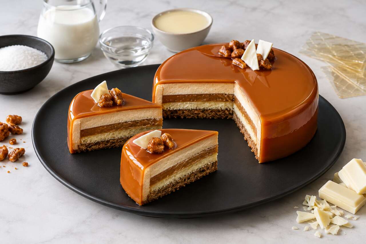 Recette du glaçage miroir au caramel