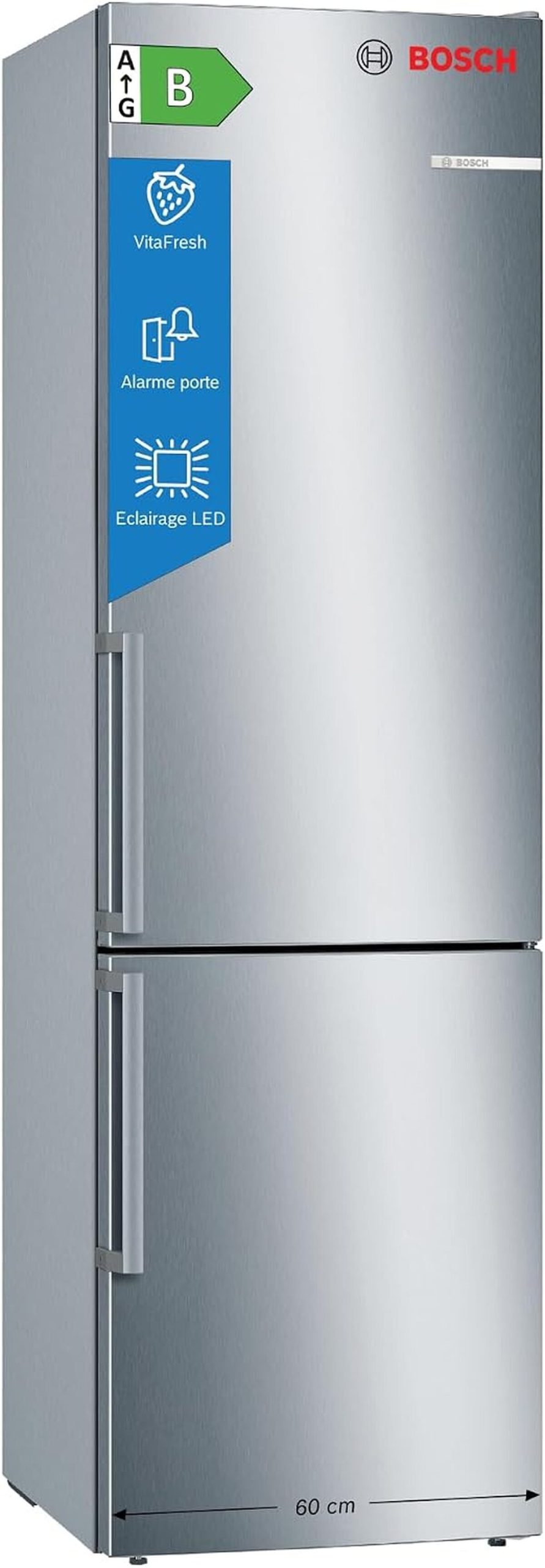 Test réfrigérateur Bosch KGE398IBP : le choix anti trace de doigts